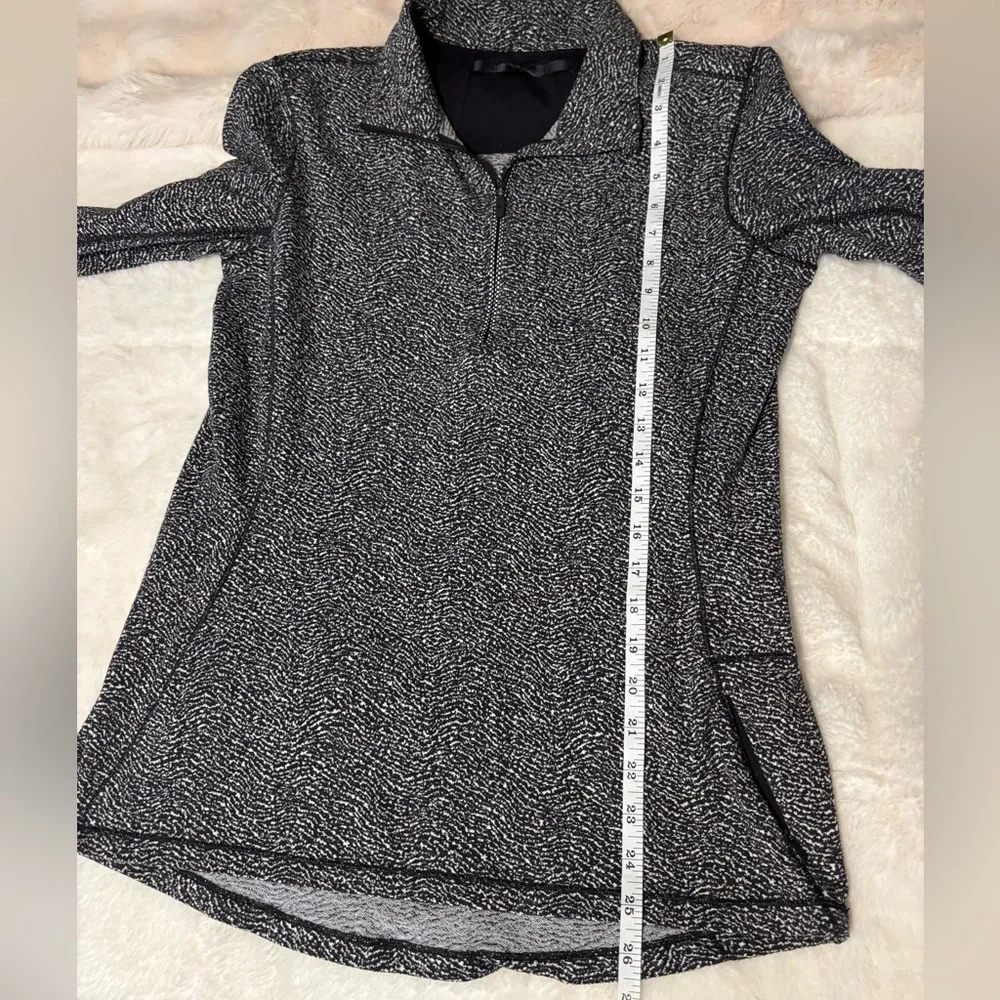 lululemon athletica Outrun Women's Black Heather Quarter-Zip Active Run Pullover